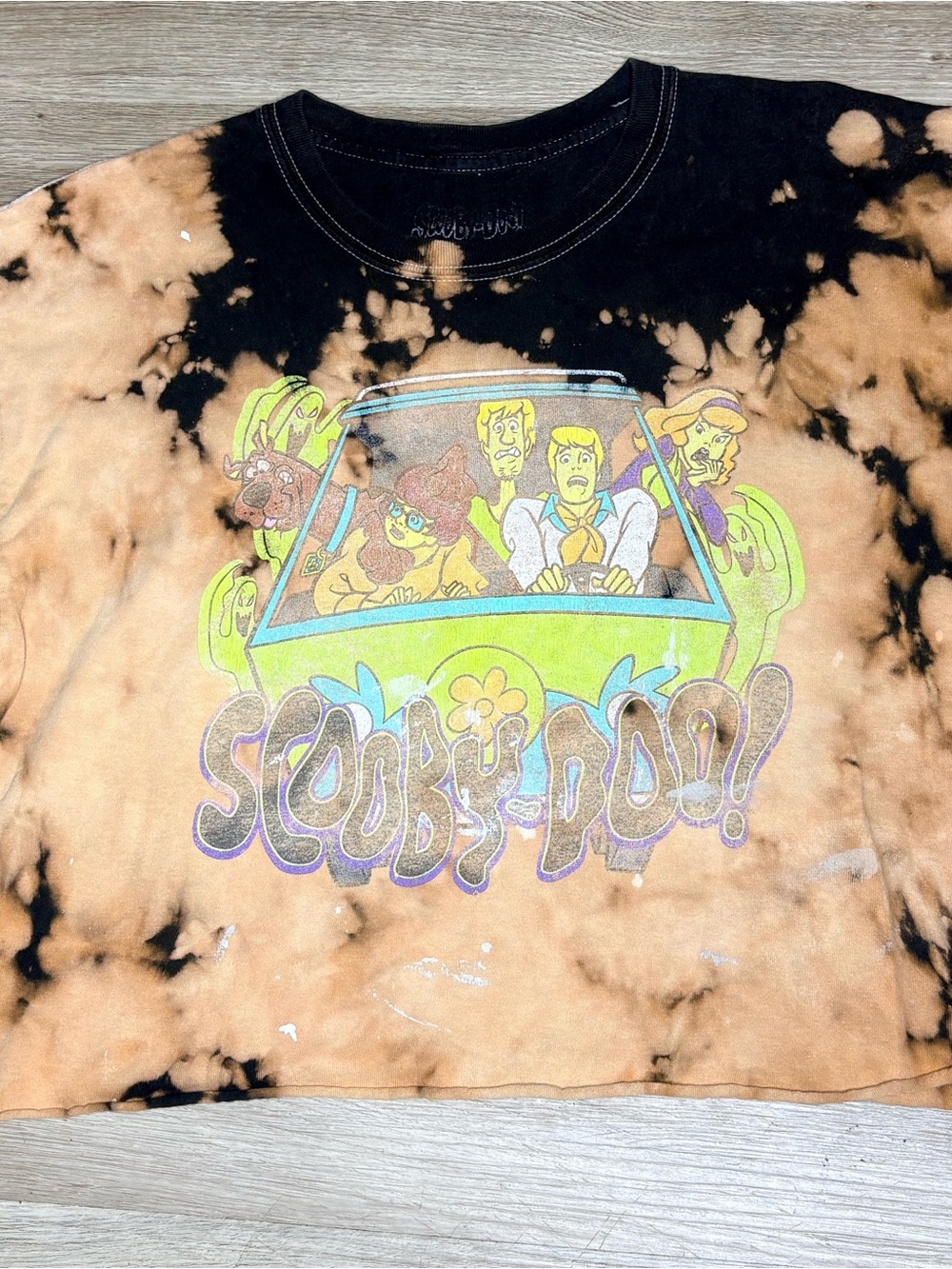Scooby-Doo Tie-Dye Short Sleeve Tee - Black & Beige